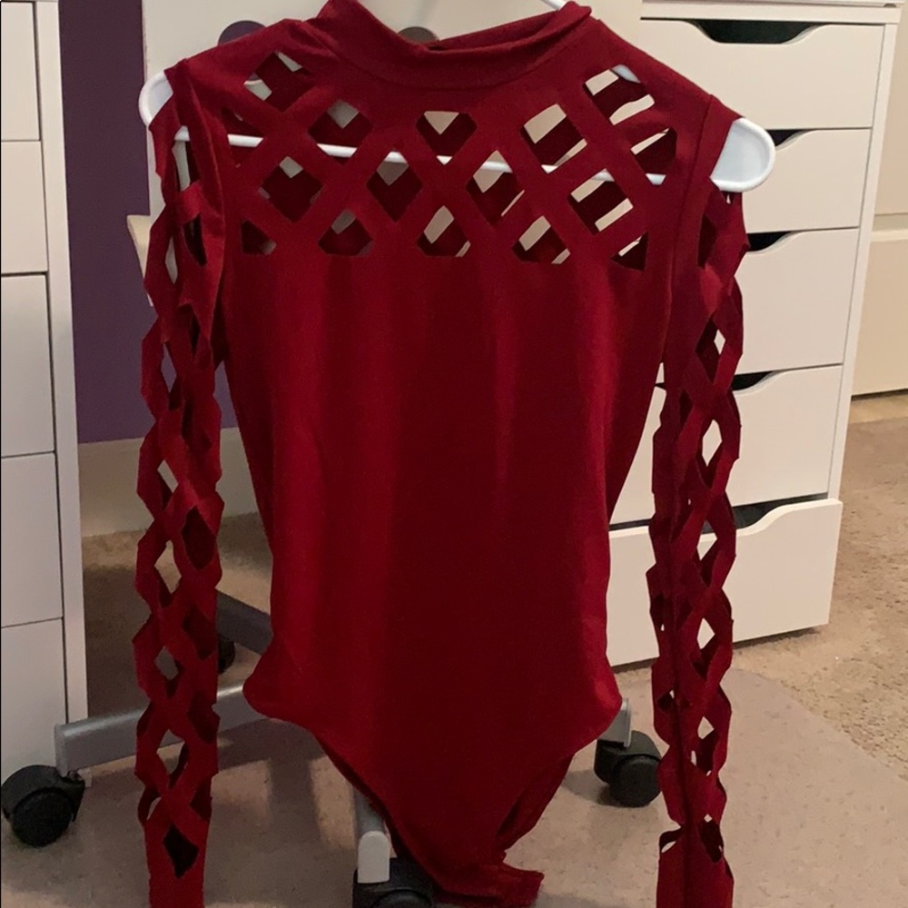 Red bodysuit